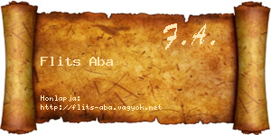 Flits Aba névjegykártya